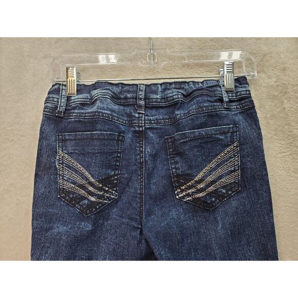 Imperial Star Jegging Jeans Girls Size 14 Blue Denim Cotton Beaded Straight Leg‎ - Picture 6 of 8